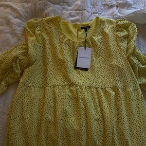 Who What Wear Mini Yellow Dress